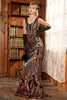 Load image into Gallery viewer, Mermaid Dark Red Sequined 1920s Formal Dress