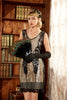 Load image into Gallery viewer, Sheath Black Nud 1920s Gatsby Dress