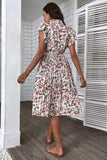 Floral Print Summer Dress with Ruffles