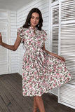 Floral Print Summer Dress with Ruffles