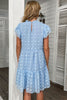 Load image into Gallery viewer, Blue Loose Jacquard Summer Dress