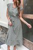 Load image into Gallery viewer, V Neck High Waist Green Summer Dress