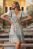 Load image into Gallery viewer, V-Neck Slim Print Summer Dress