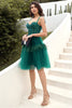Load image into Gallery viewer, Green Beading Tulle Short Graduation Dress