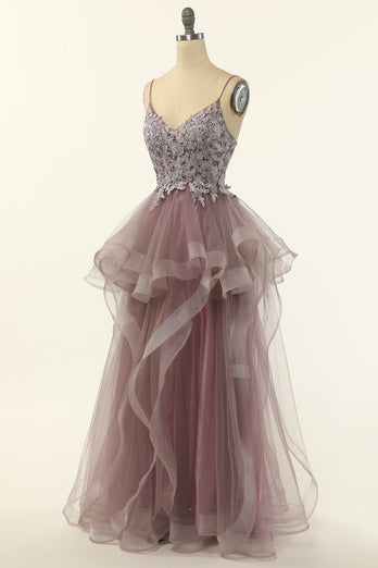 Tulle Appliques Prom Dress