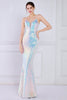 Load image into Gallery viewer, Dazzle Light White Seuiqned Mermaid Prom Dress