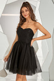 Black Sweetheart Graduation Dress