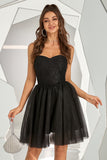 Black Sweetheart Graduation Dress