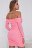 Load image into Gallery viewer, Sheath Off the Shoulder Coral Short Graduation Dress