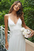 Load image into Gallery viewer, Spaghetti Straps White Summer Dress with Ruffles