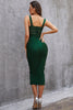 Load image into Gallery viewer, Straps Dark Green Bodycon Graduation Dress