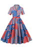 Load image into Gallery viewer, V Neck American Flag Printed Vintage Dress