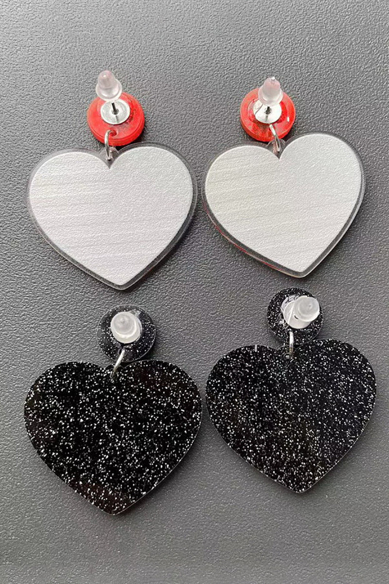 Load image into Gallery viewer, American Flag Heart Earrings