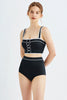 Load image into Gallery viewer, Black Two Pieces Square Neck Swimsuit