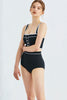 Load image into Gallery viewer, Black Two Pieces Square Neck Swimsuit