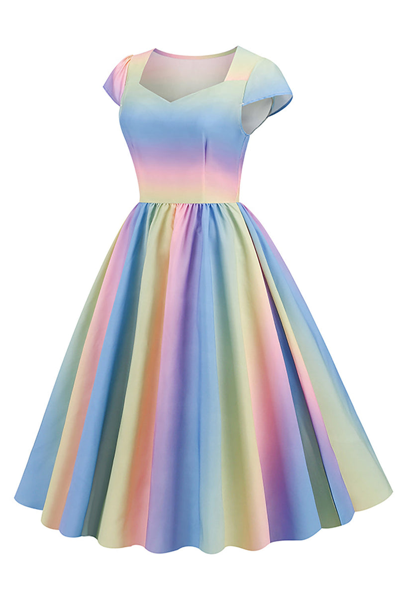 Load image into Gallery viewer, Multi Color Printed Vintage 1950s Dress
