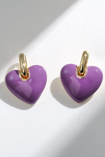 Purple Love Temperament Earrings