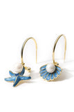 Blue Pearl Shell Earrings