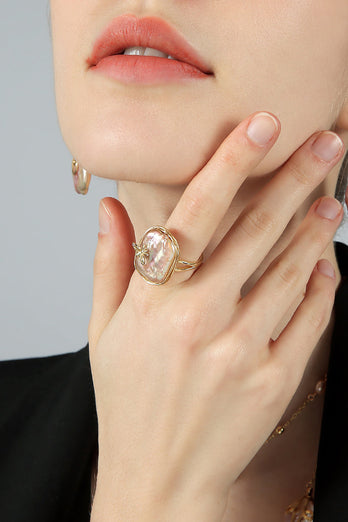 Baroque Shaped Pearl Ring