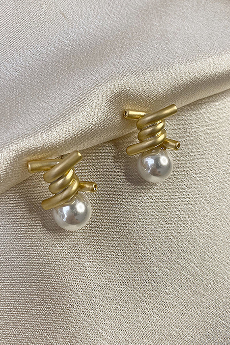 Load image into Gallery viewer, Statement Vintage Bulb Pearl Earrings