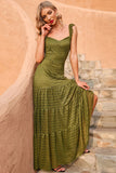 Army Green Summer Lace Maxi Dress