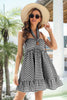 Load image into Gallery viewer, Plaid A-line Halter Summer Dress