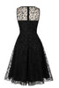 Load image into Gallery viewer, Black Lace Vintage Dress