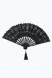 Ivory 1920s Hollow Lace Fan with Fringes