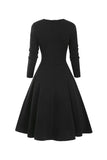 Check Printed Waist-Up Halloween Retro Dress