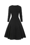 Check Printed Waist-Up Halloween Retro Dress