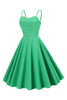 Load image into Gallery viewer, Green Spaghetti Straps 1950s Dress