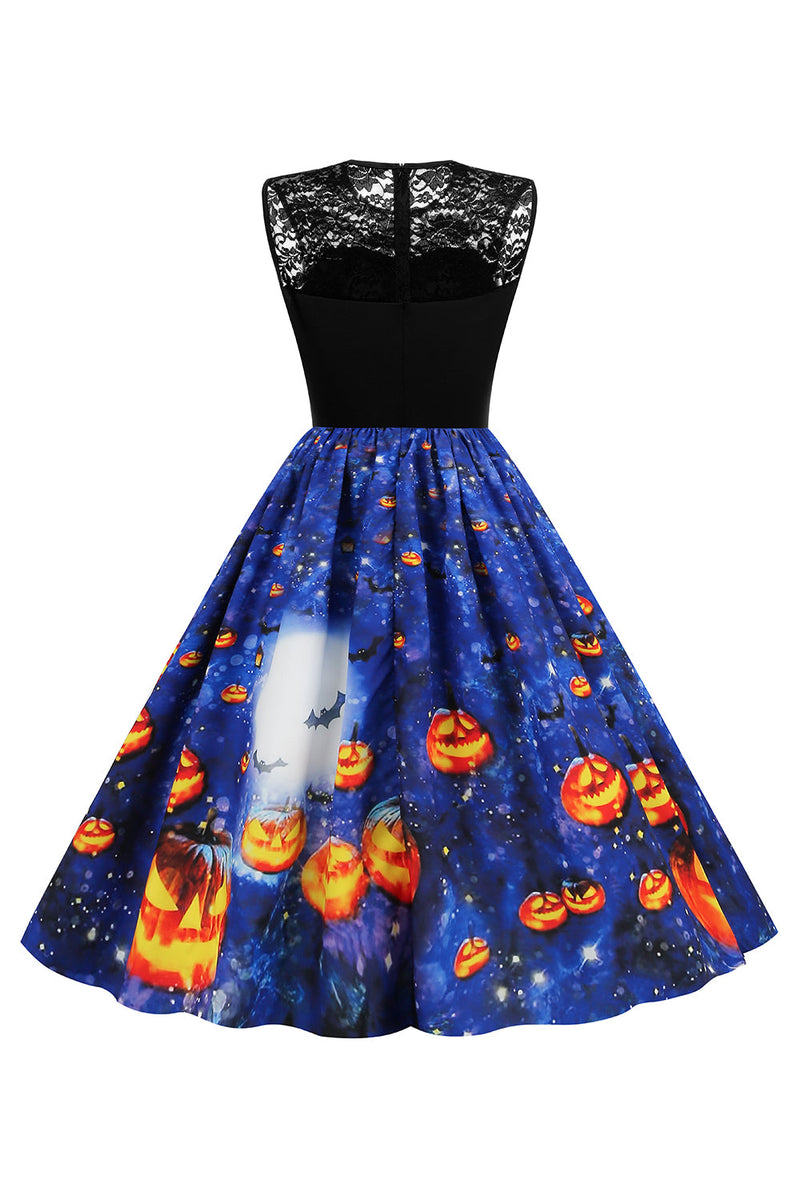 Load image into Gallery viewer, Jewel Neck Halloween Vintage Dress