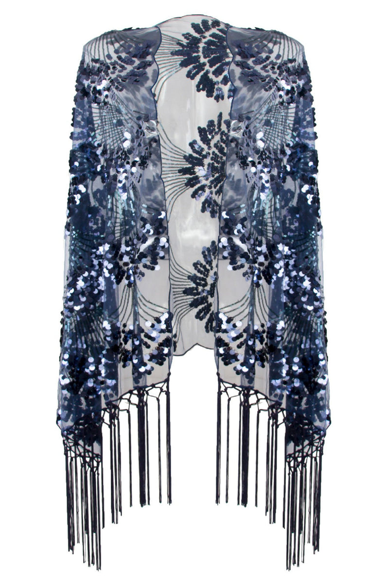 Load image into Gallery viewer, Fringes Sequin 1920s Cape