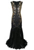 Load image into Gallery viewer, Sequin Gold Long 1920s Dress