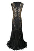 Load image into Gallery viewer, Sequin Gold Long 1920s Dress