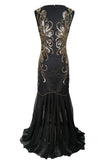 Sequin Gold Long 1920s Dress