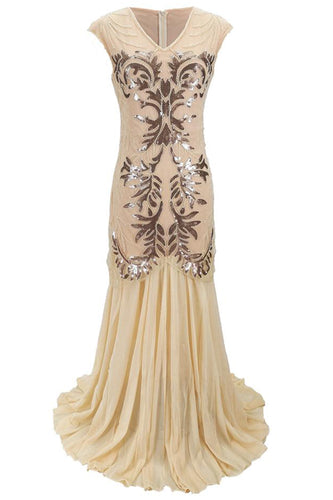 Long Sequin 1920s Gatsby Dress