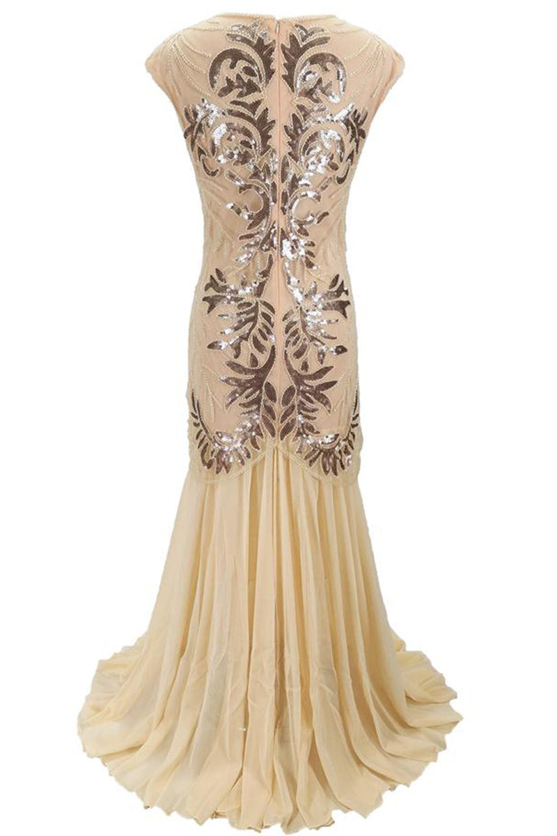 Load image into Gallery viewer, Long Sequin 1920s Gatsby Dress
