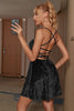 Load image into Gallery viewer, Velvet A-line Lace-up Back Cocktail Party Dress