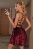 Load image into Gallery viewer, Velvet A-line Lace-up Back Cocktail Party Dress