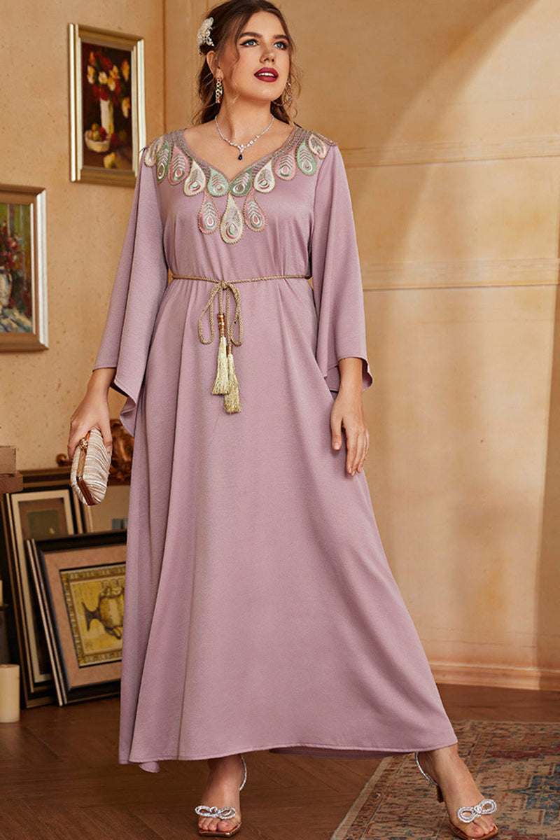 Load image into Gallery viewer, Plus Size Grey Pink Mother of the Bride Dress