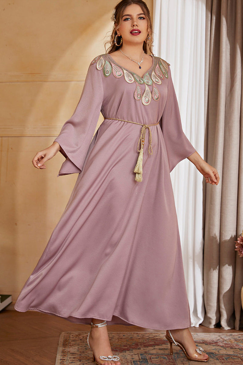 Load image into Gallery viewer, Plus Size Grey Pink Mother of the Bride Dress