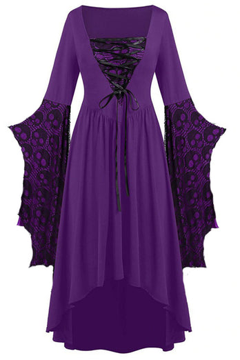 Black Long Sleeves Vintage Halloween Dress