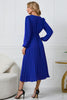 Load image into Gallery viewer, Long Sleeves Green Casual Dress with Ruffles