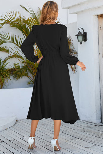 Long Sleeves Casual Dress with Bow