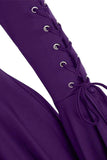 Black Long Sleeves Lace-up Halloween Dress