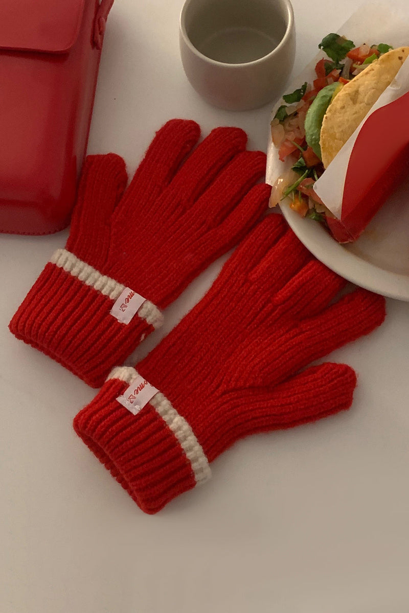 Load image into Gallery viewer, Christmas Gift Red Thermal Gloves