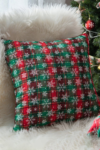 Christmas Gift Plaid Pillowcase