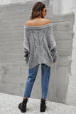 Off the Shoulder Loose Knitted Sweater