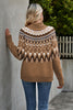 Load image into Gallery viewer, Turtleneck Vintage Striped Sweater